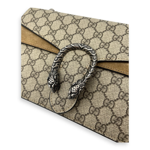 Gucci Dionysus Small Brown Shoulder Bag in Coated Canvas, Ruthenium hardware_7