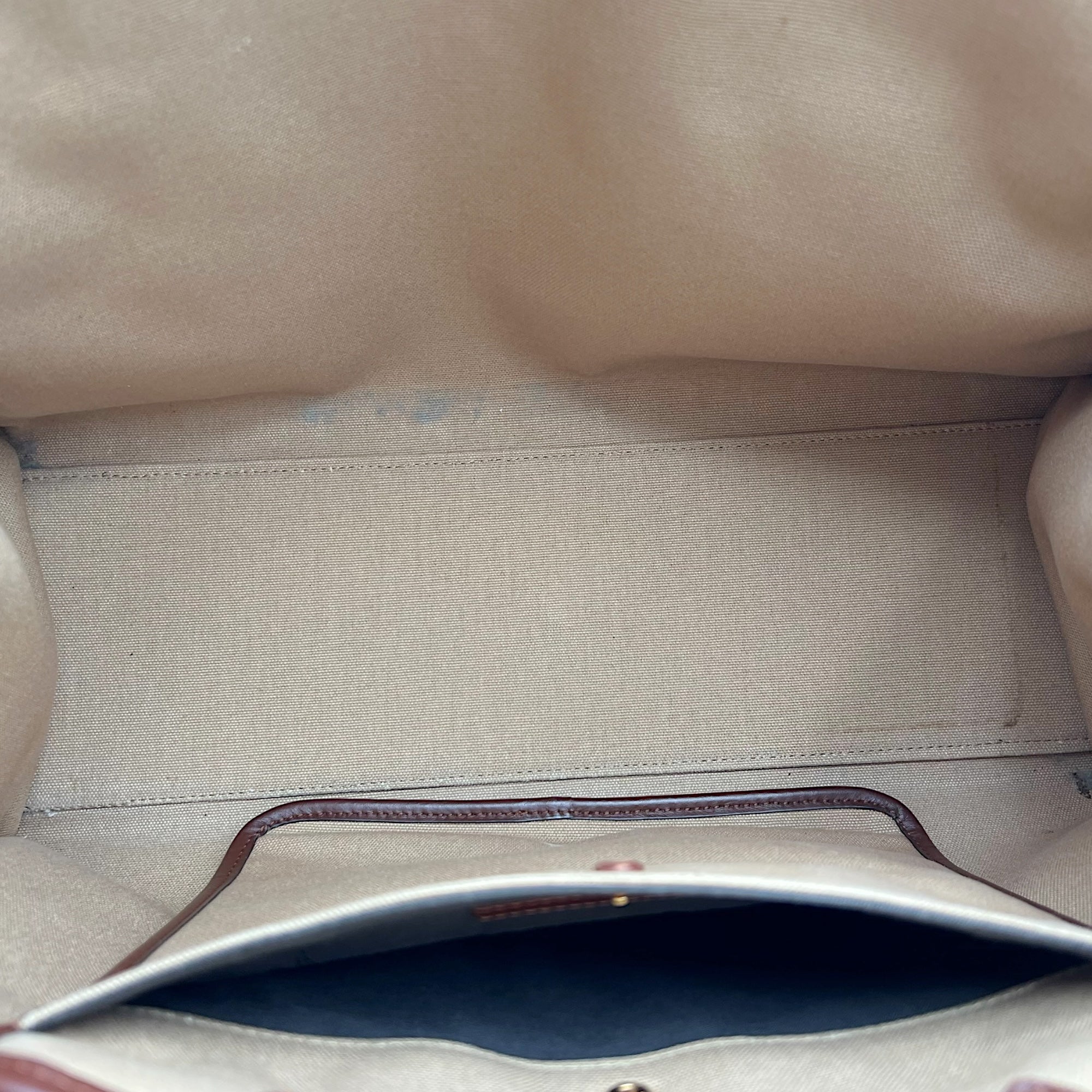 Fendi Peekaboo Brown Top Handle Bag in Canvas, Gold hardware_6