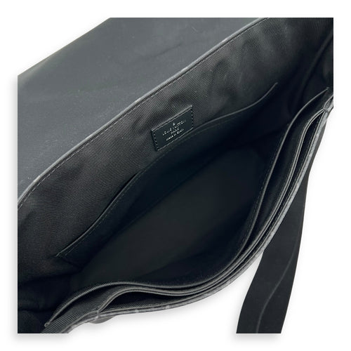 Louis Vuitton Logo Black Messenger in Monogram Coated Canvas, Silver hardware_6