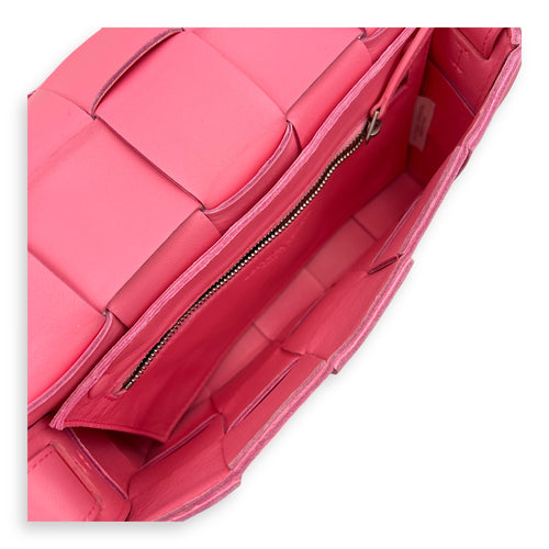 Bottega Veneta Cassette Pink Crossbody Bag in Calfskin_6