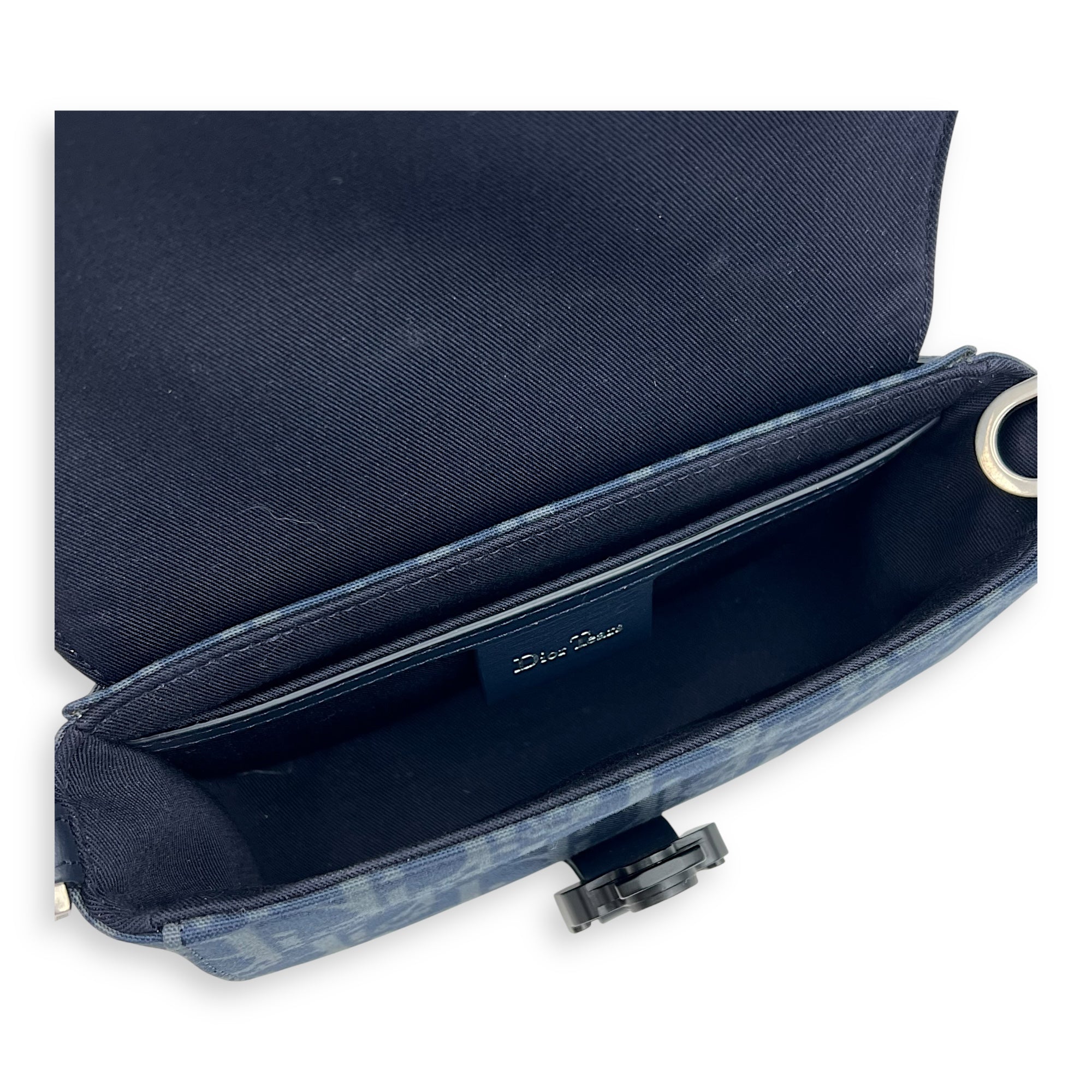 Dior Dior Tears Saddle Blue Crossbody Bag in Denim, Lacquered Metal hardware_8