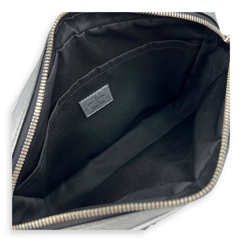Louis Vuitton Logo Silver Messenger in Monogram Coated Canvas, Silver hardware_8