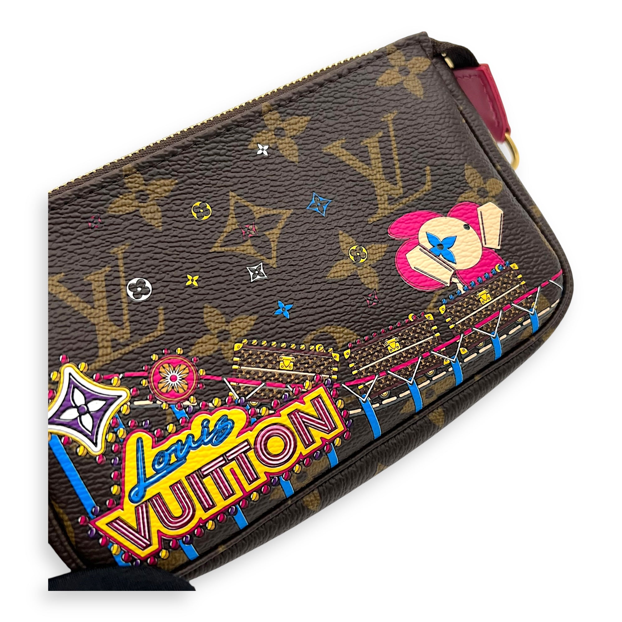 Louis Vuitton Pochette Clutch Brown in Monogram Coated Canvas, Gold hardware_6