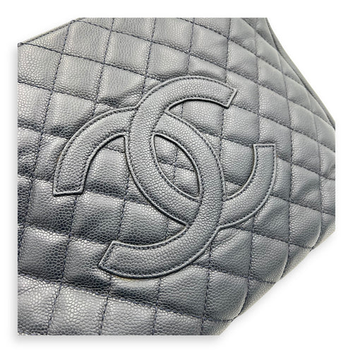 Chanel GST Tote Bag Black in Caviar Leather, Silver hardware_6