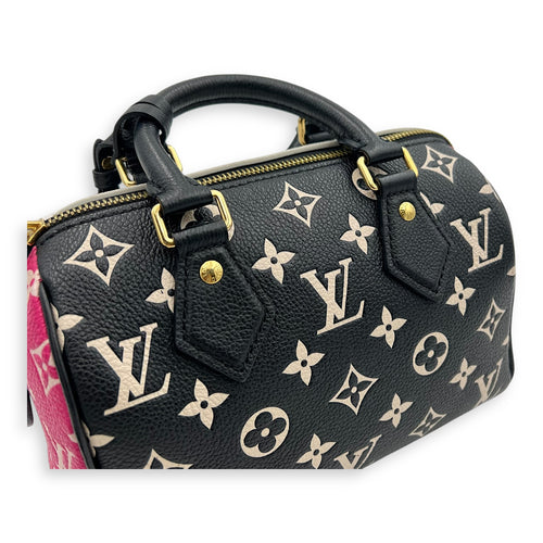 Louis Vuitton Speedy Top Handle Bag Multi-colour in Calfskin, Gold hardware_6