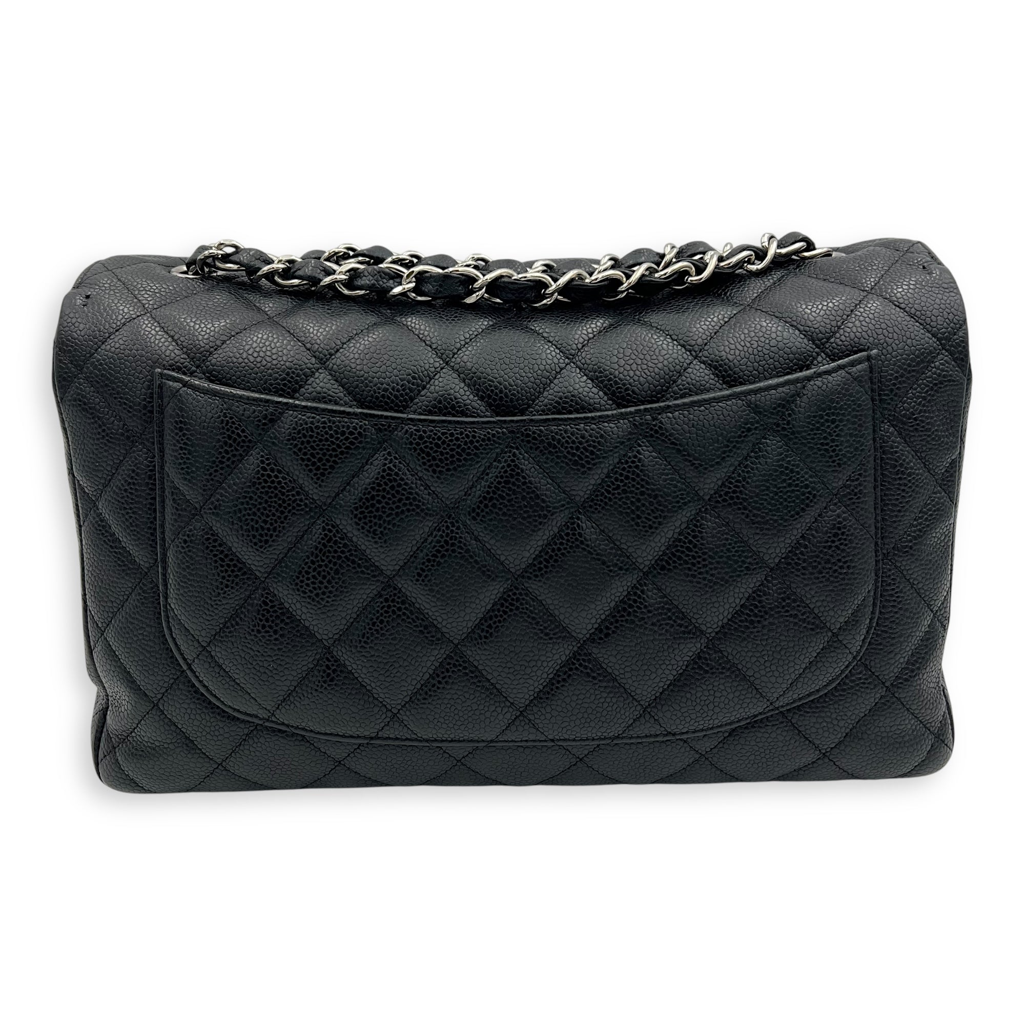 Chanel Classic Shoulder Bag Black in Caviar Leather, Silver hardware_2