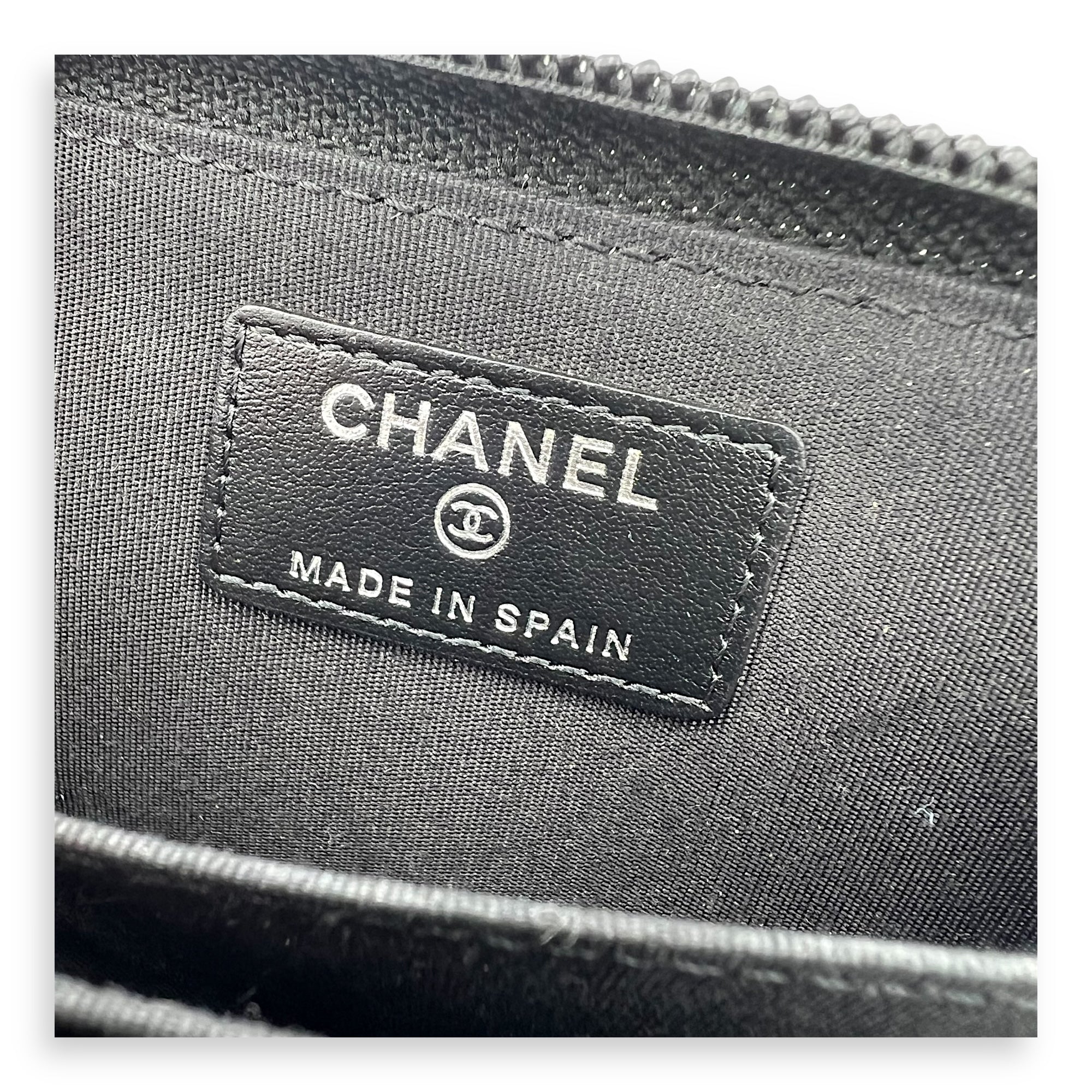 Chanel Boy Black Wallet in Caviar Leather, Ruthenium hardware_2