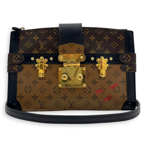 Louis Vuitton Trunk Trunk Clutch 2 Way Brown in Monogram Coated Canvas, Gold hardware_10