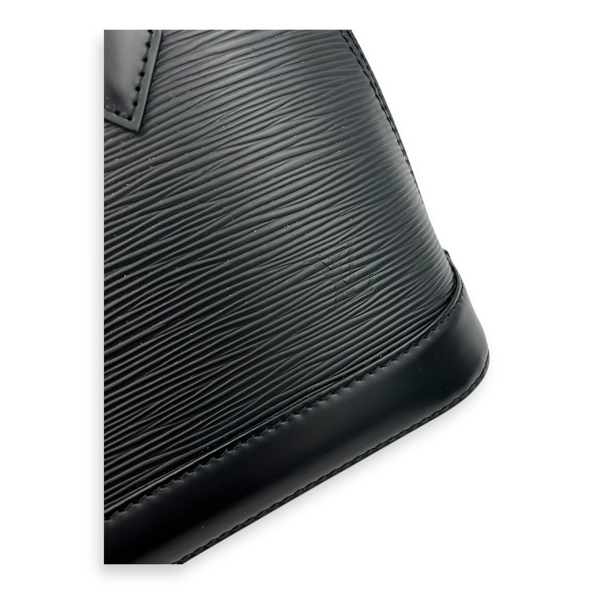 Louis Vuitton Alma Top Handle Bag Black in Epi Leather, Silver hardware_6