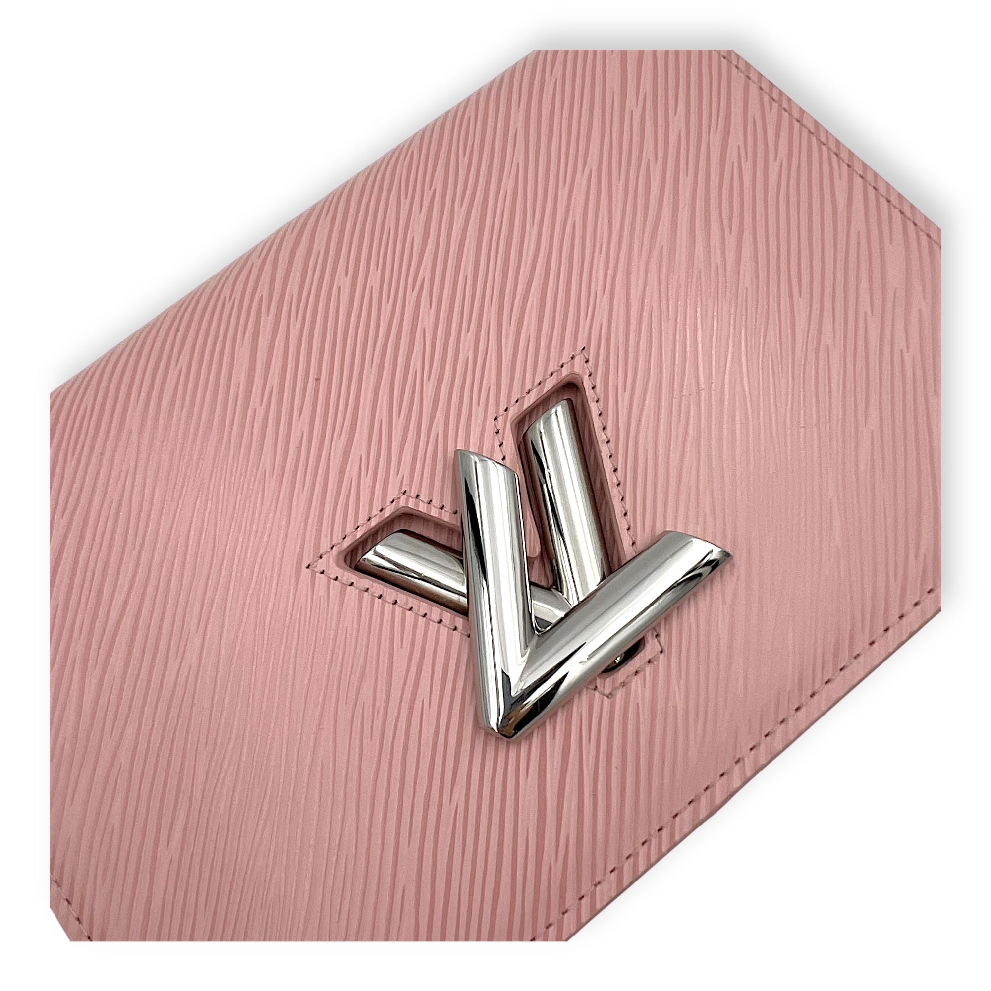 Louis Vuitton Twist Wallet On Chain Pink in Epi Leather, Silver hardware_6