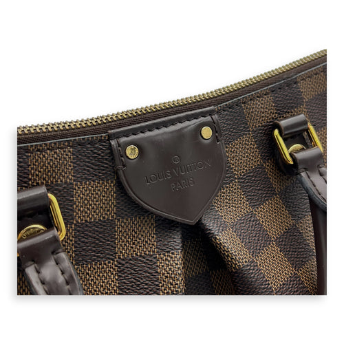 Louis Vuitton Siena PM Brown Top Handle Bag in Coated Canvas, Gold hardware_6