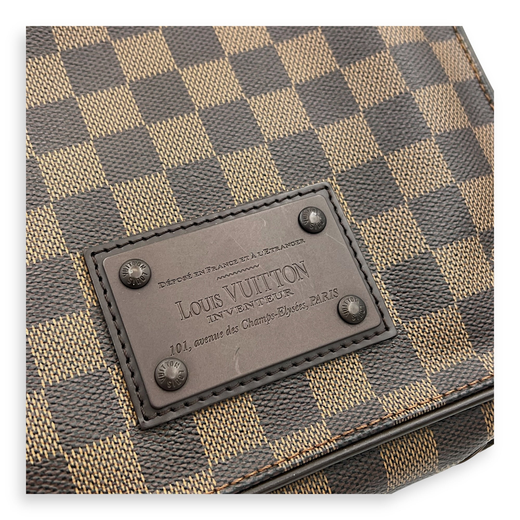Louis Vuitton Brooklyn Crossbody Bag Brown in Coated Canvas, Lacquered Metal hardware_6
