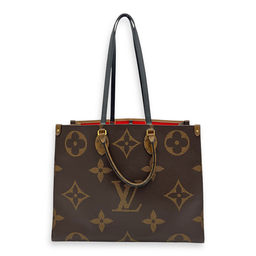 Louis Vuitton OnTheGo Tote Bag GM Brown in Monogram Coated Canvas, Gold hardware_3