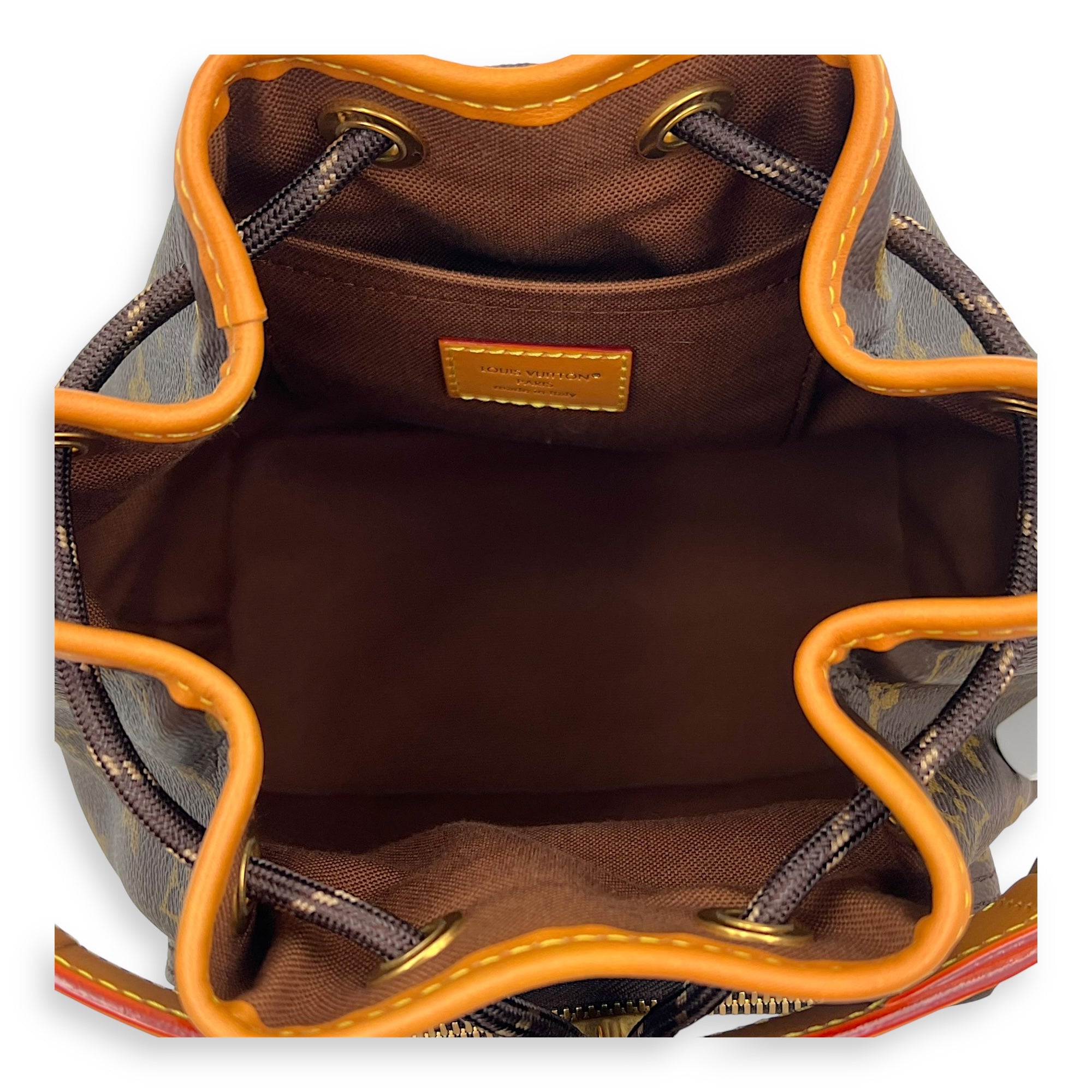Louis Vuitton Noe Cargo Crossbody Bag Brown in Monogram Coated Canvas, Gold hardware_8