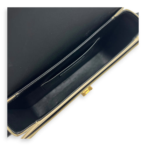 Saint Laurent Solferino Shoulder Bag Black & White in Calfskin, Gold hardware_6