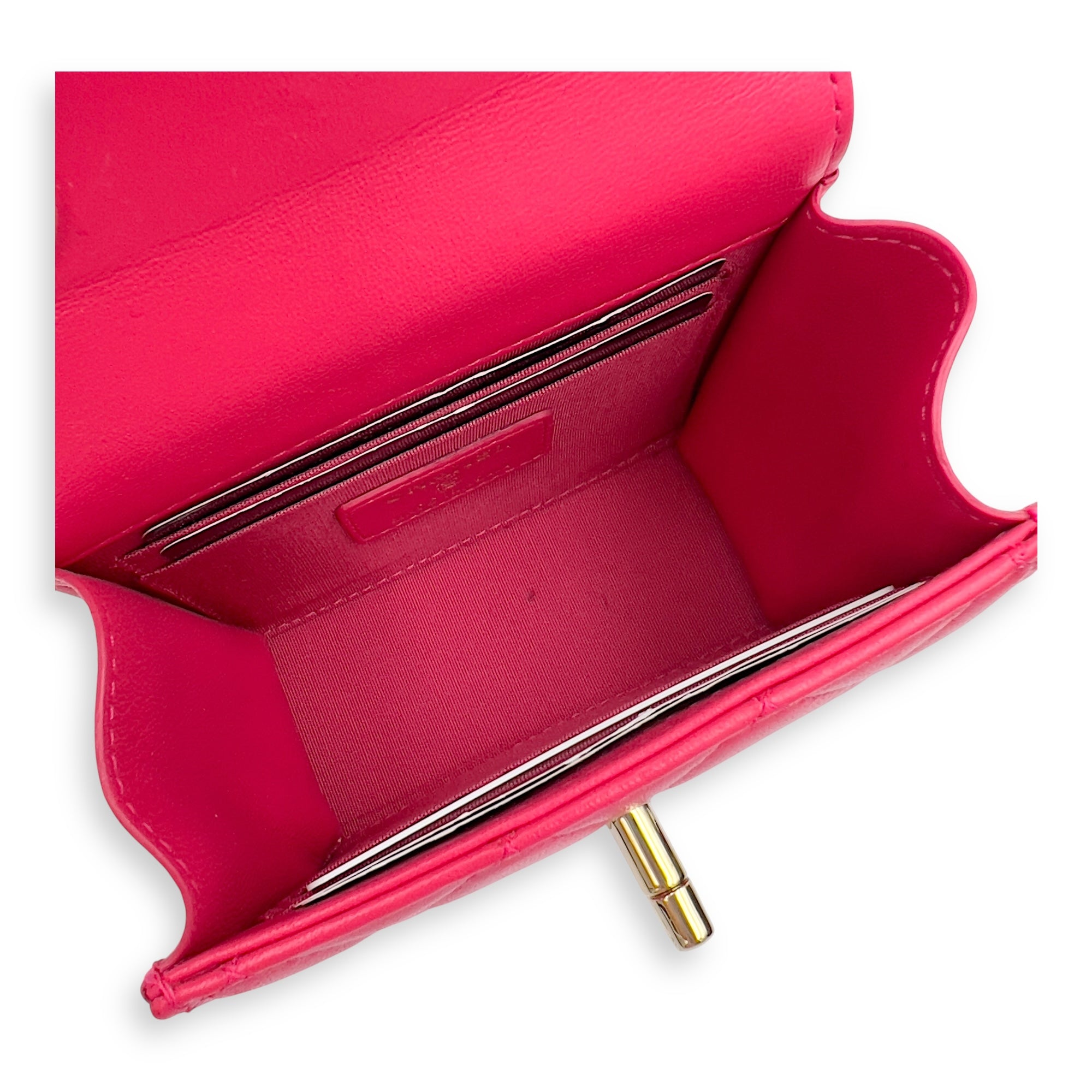Chanel CC trendy Wallet On Chain Pink in Lambskin, Gold hardware_6