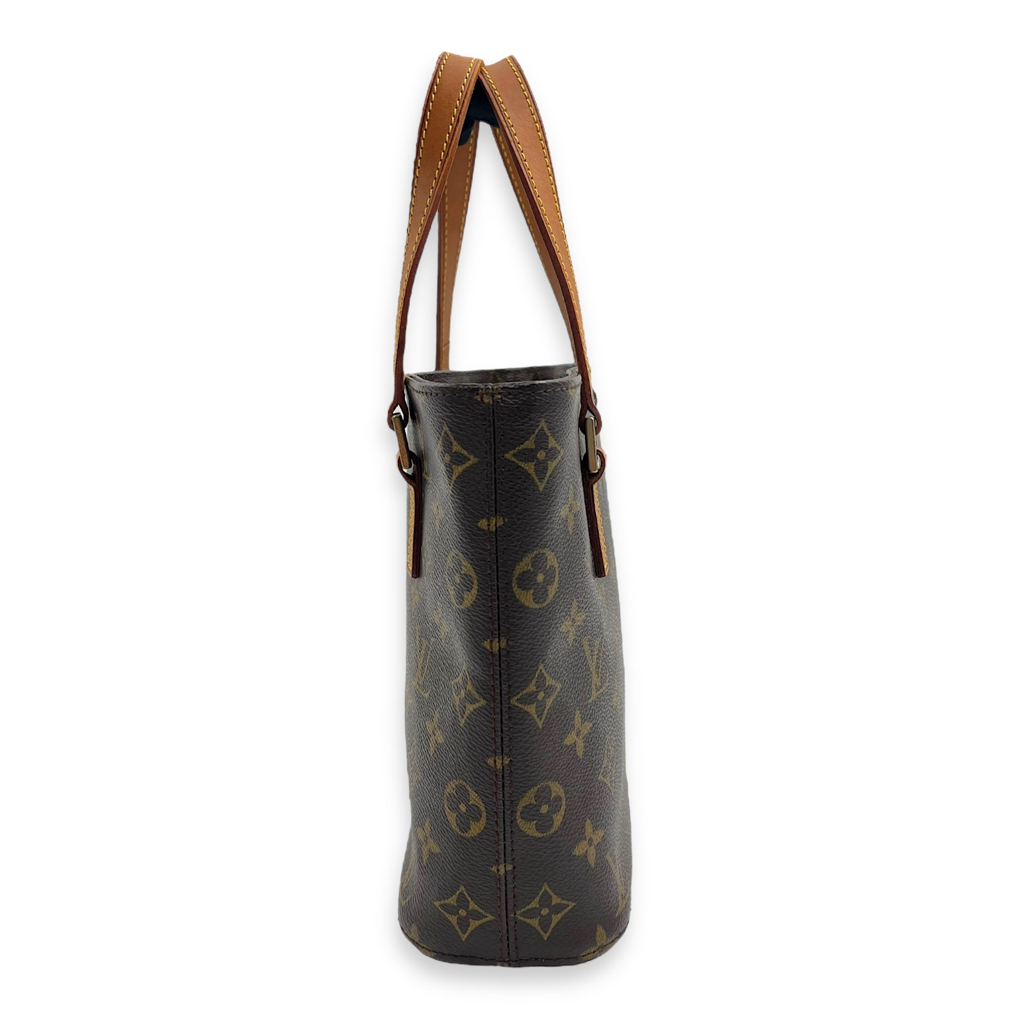 Louis Vuitton Vavin Top Handle Bag PM Brown in Monogram Coated Canvas, Gold hardware_4