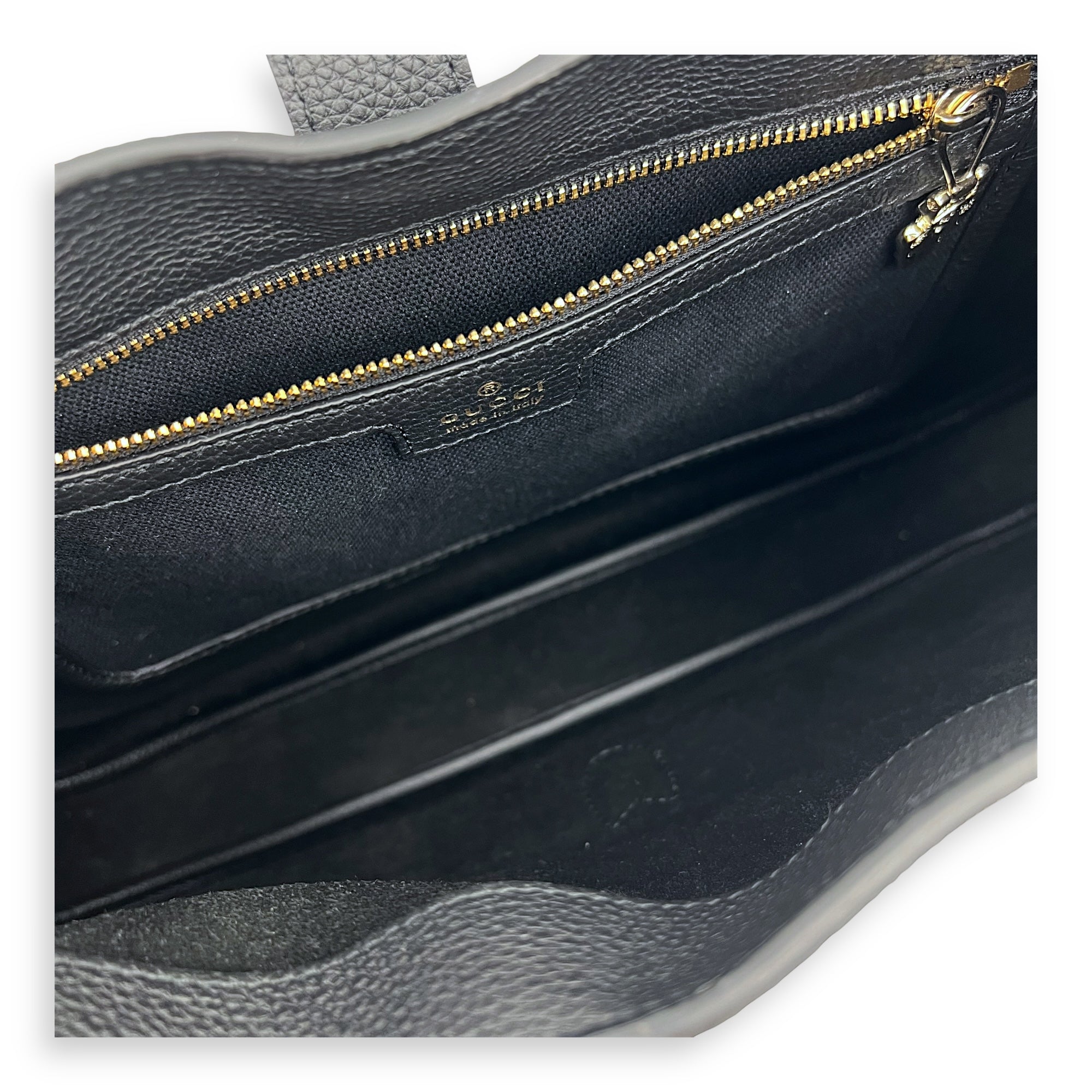 Gucci Jackie 1961 Shoulder Bag Black in Calfskin, Gold hardware_6