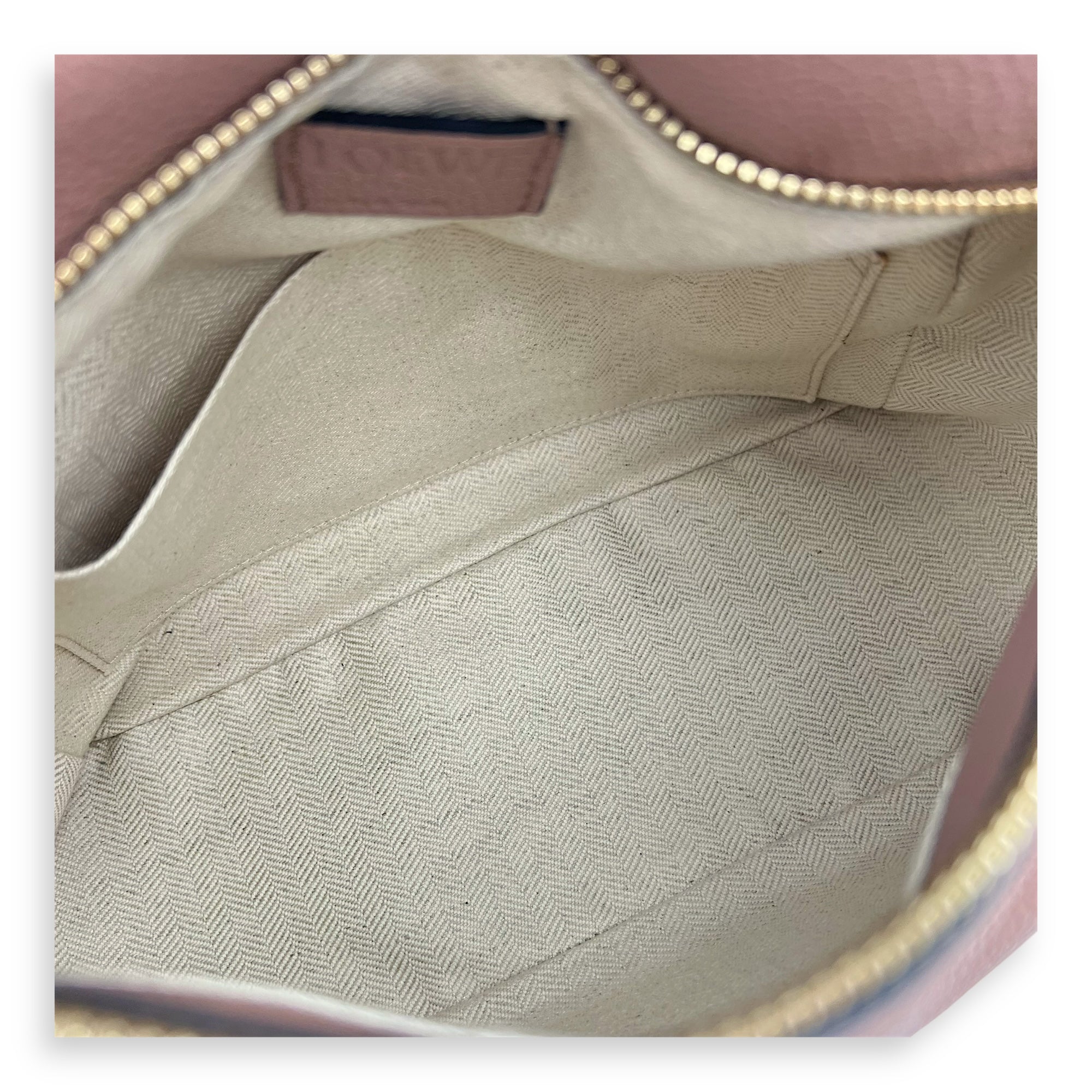 Loewe Puzzle Top Handle Bag Pink in Calfskin, Gold hardware_6