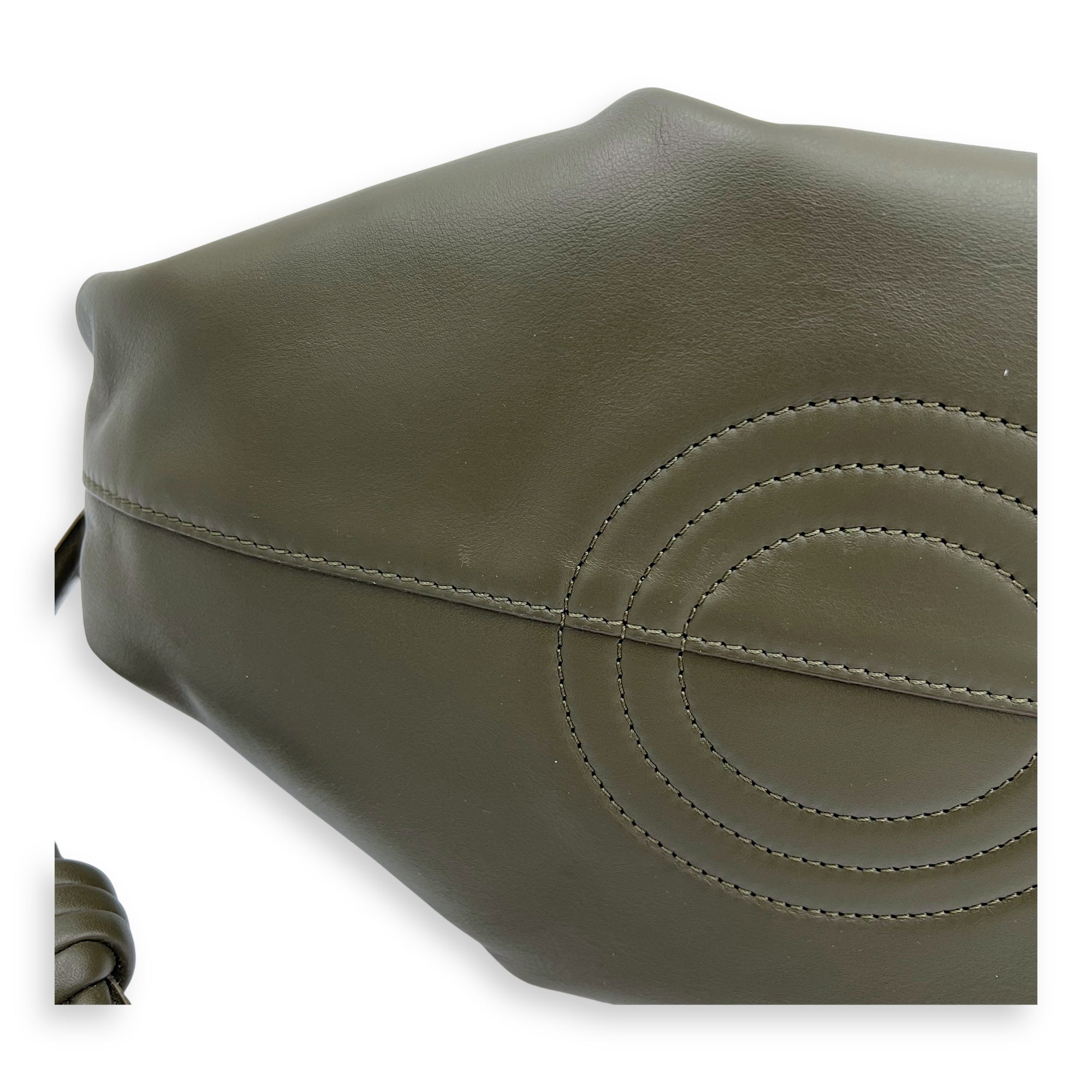 Loewe Paseo Top Handle Bag Green in Calfskin, Gold hardware_5