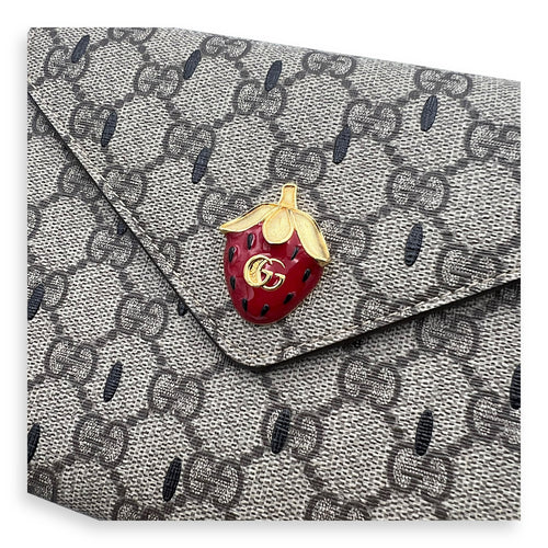Gucci GG Clutch Brown in Coated Canvas, Gold hardware_6