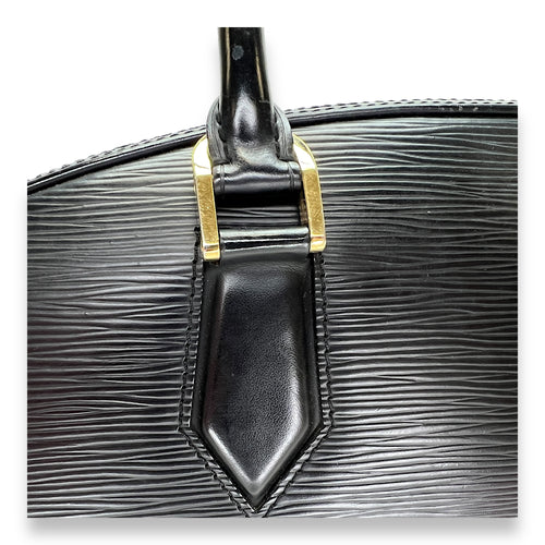 Jasmine Black Top Handle Bag in Epi Leather, Gold hardware