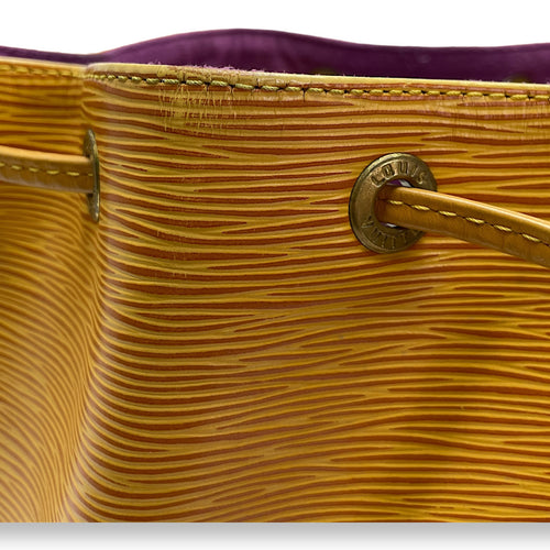 Noe Bucket Bag Petit Yellow in Epi Leather , Gold Hardware