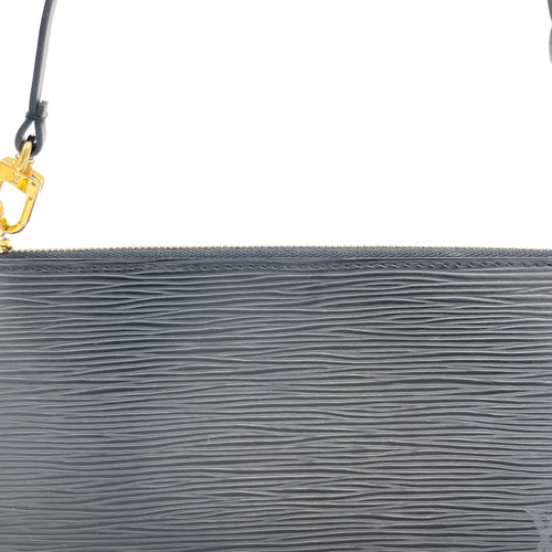 Pochette Accessoires Shoulder Bag Black in Epi Leather, Gold hardware