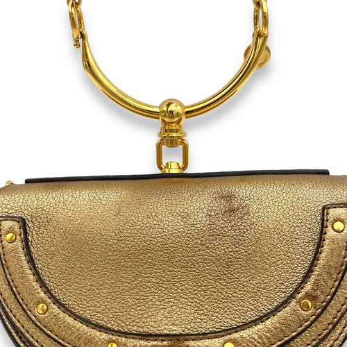 Nile Clutch Mini Gold in Calfskin , Gold Hardware