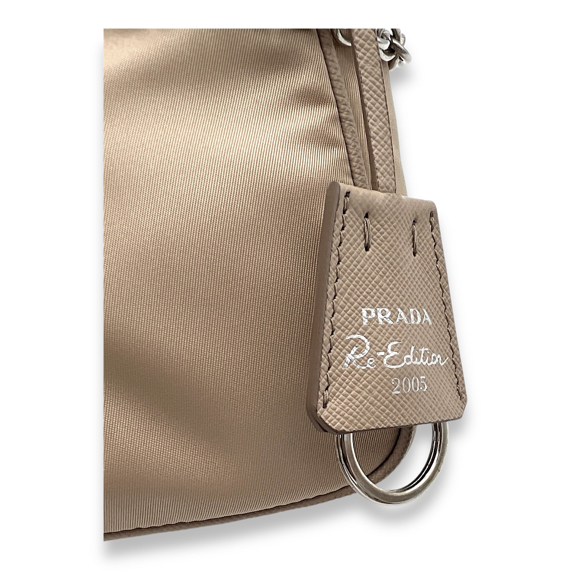 Prada Re-Edition 2005 Beige Crossbody Bag in Re-Nylon