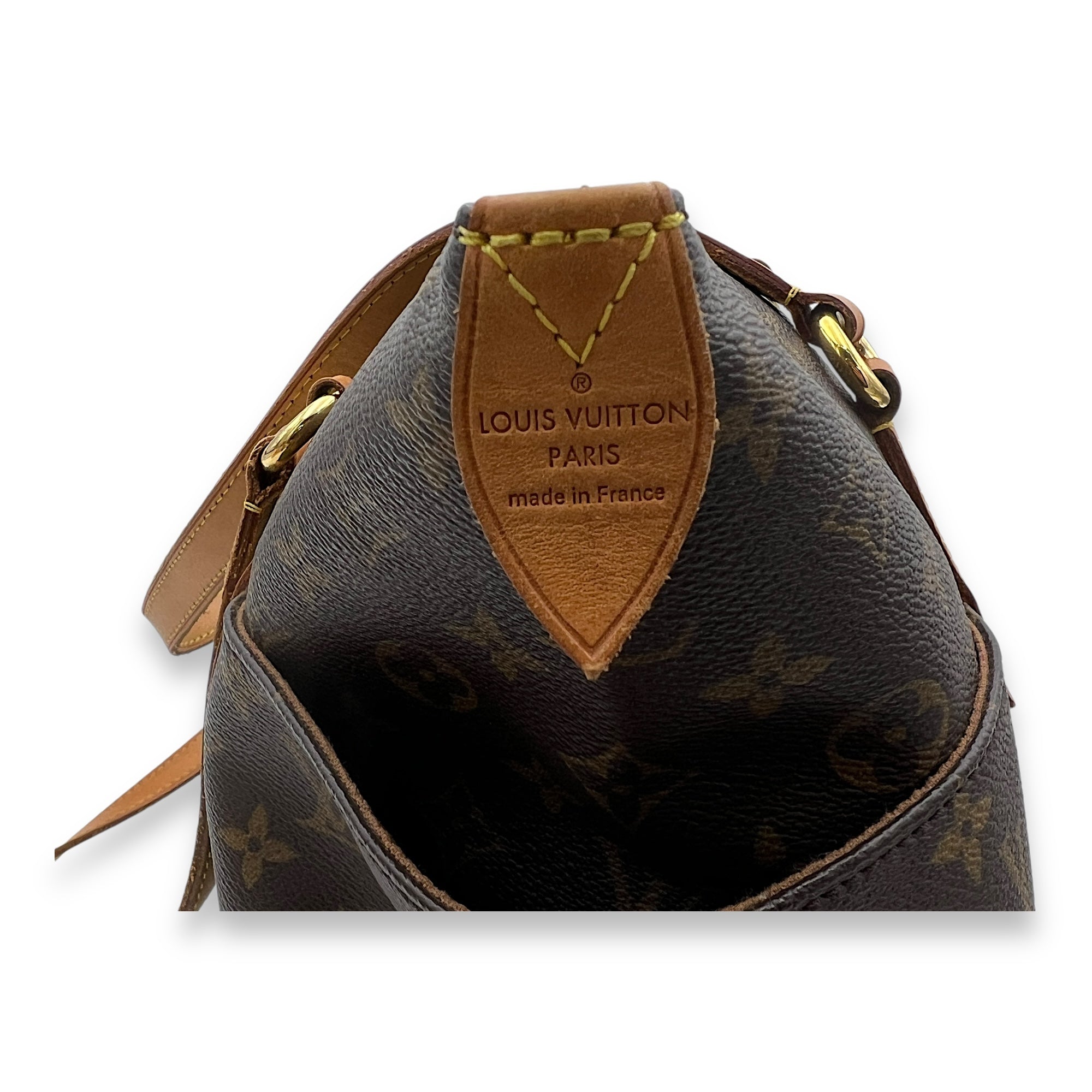 Totally MM Brown Shoulder Bag in Monogram Coated Canvas, Gold hardware