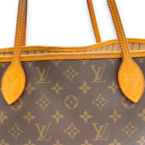 Neverfull MM Tote bag in Monogram coated canvas, Gold Hardware