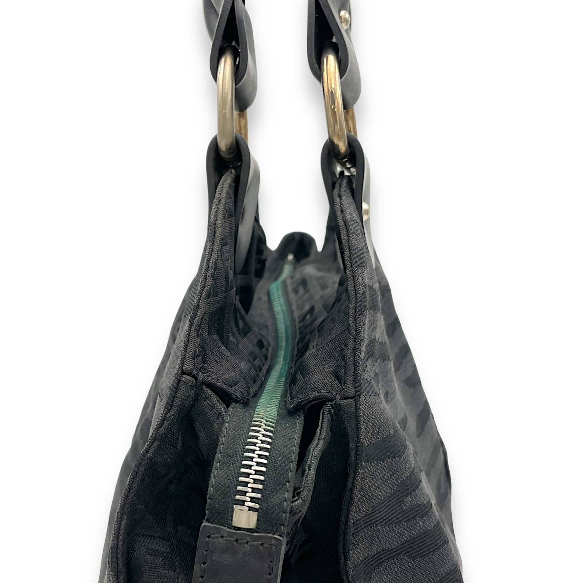 Hobo Top handle bag in Canvas, Silver Hardware