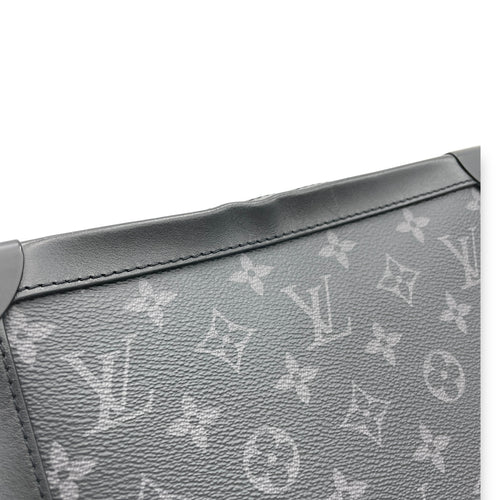 Soft Trunk Crossbody Bag Medium Black in Monogram Coated Canvas, Lacquered Metal hardware