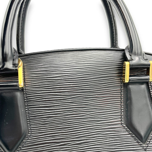 Jasmine Top Handle Bag Black in Epi Leather, Gold hardware