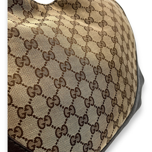 Others Shoulder Bag Brown in Jacquard, Light Gold hardware