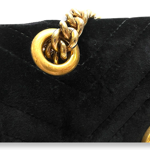 GG Marmont Mini Shoulder bag in Velvet, Gold Hardware