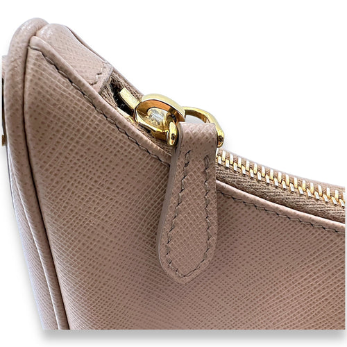 Re-Edition 2005 Crossbody bag in Saffiano leather, Gold Hardware