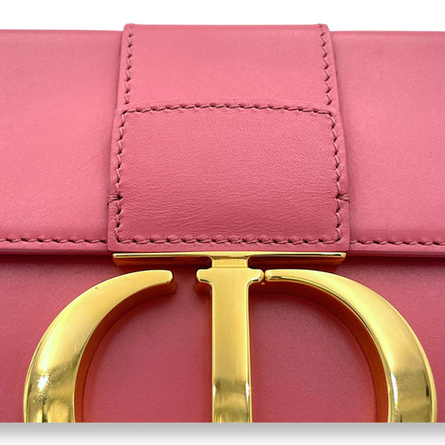 30 Montaigne Box Micro Crossbody bag in Calfskin, Gold Hardware