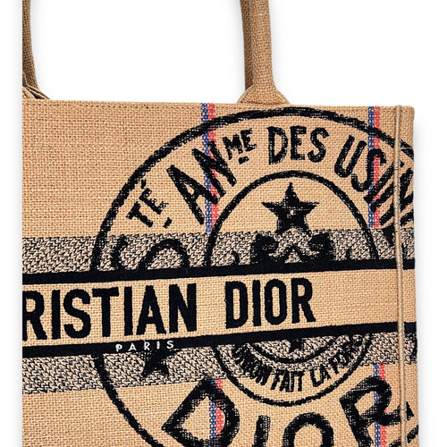 Book Tote Jute Embroidered  Medium Tote bag in Canvas, N/A Hardware