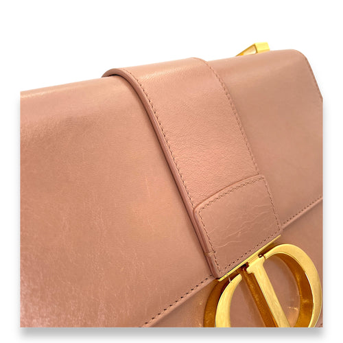 30 Montaigne Medium Shoulder bag in Calfskin, Gold Hardware