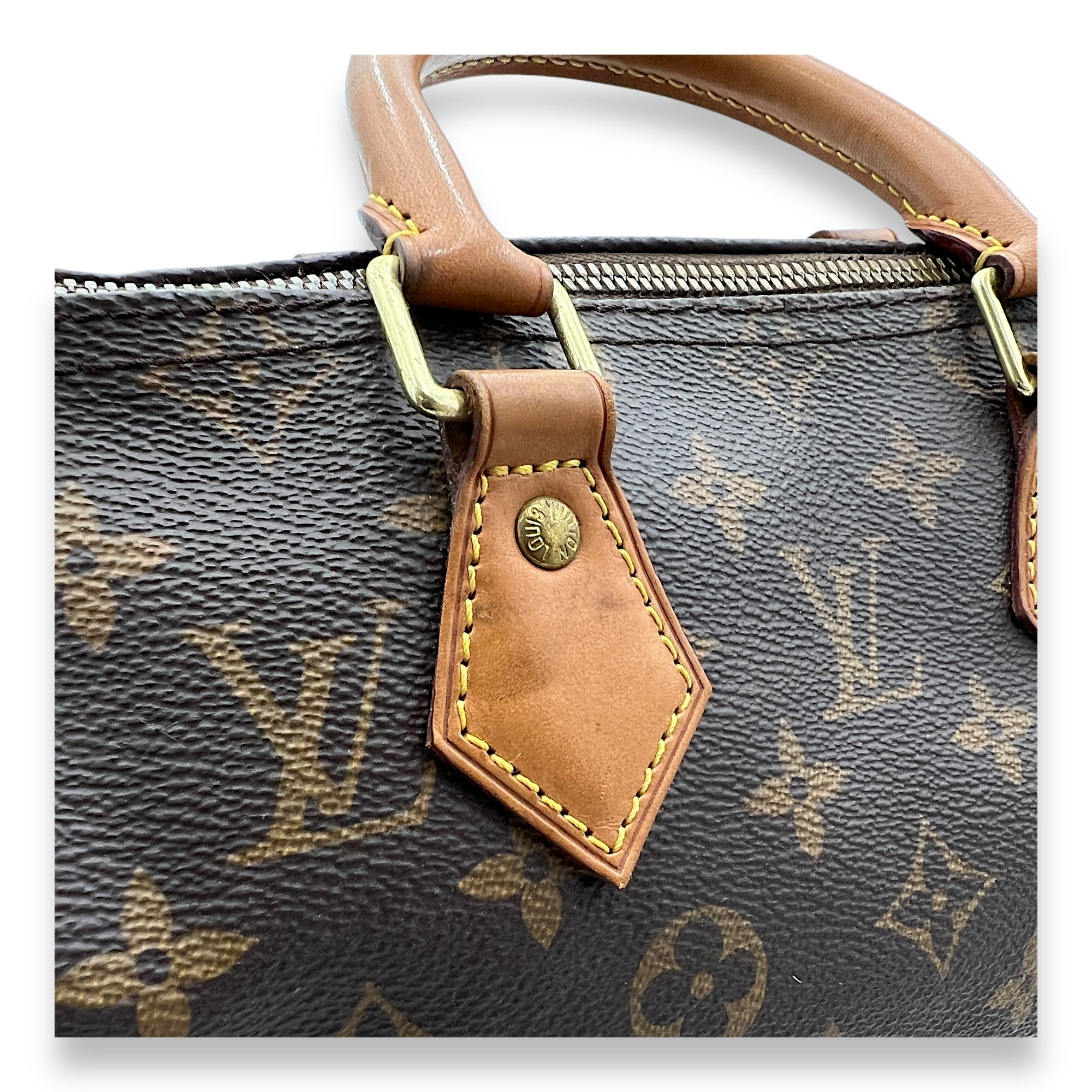 Speedy Bandouliere Top Handle Bag 25 Brown in Monogram Coated Canvas, Gold hardware