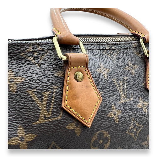 Speedy Bandouliere Top Handle Bag 25 Brown in Monogram Coated Canvas, Gold hardware