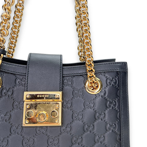 Padlock Small Shoulder bag in Guccissima leather, Gold Hardware