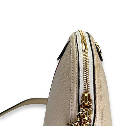 Ophidia Small Crossbody bag in Calfskin, Gold Hardware