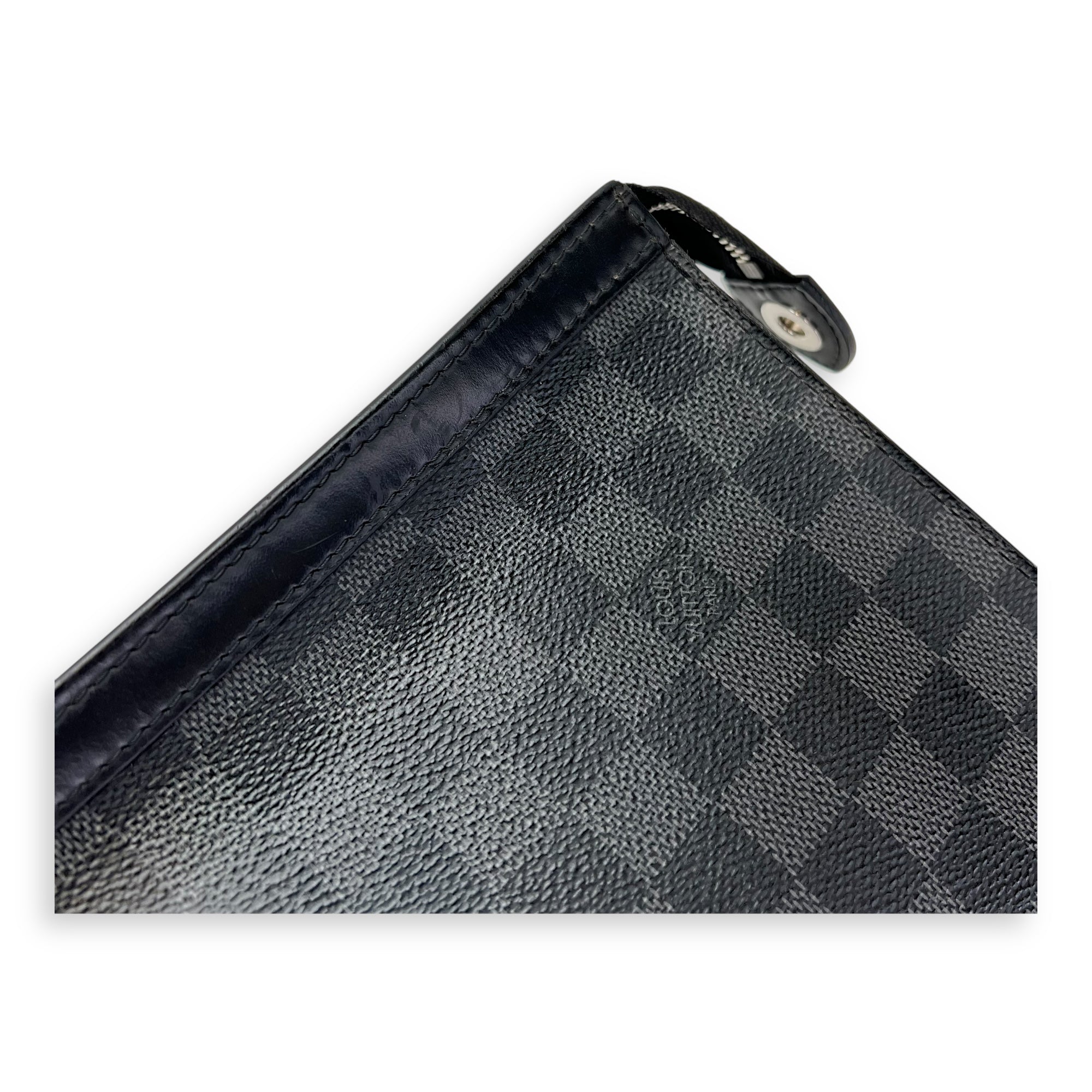 Voyage Pochette Pouch  Black in Coated Canvas , Silver Hardware