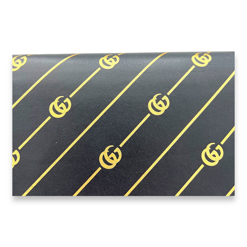 GG Black Wallet On Chain in Calfskin, Gold hardware