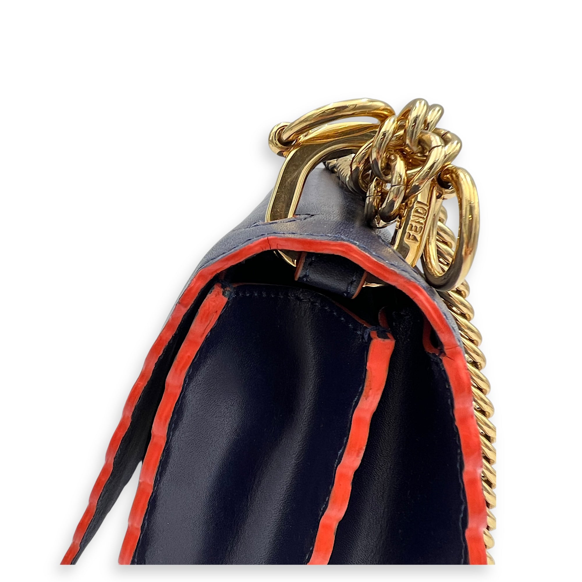 Kan I Small Shoulder bag in Calfskin, Gold Hardware