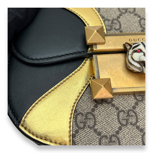 Osiride Multi-colour Crossbody Bag in Monogram Coated Canvas, Gold hardware