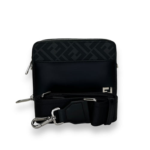 FF Camera Bag Mini Crossbody bag in Coated canvas, Silver Hardware